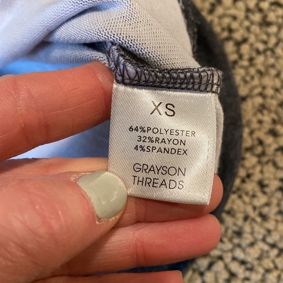 NWOT Grayson Threads Gray & White Long Sleeved Shirt Size XS - Picture 7 of 8